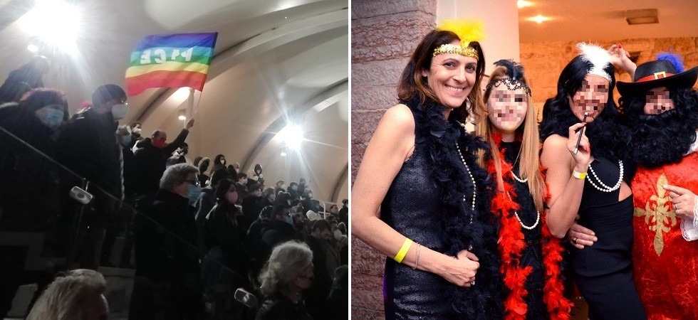 Il mondo è con il fiato sospeso per l’Ucraina ma l’assessora Segnana festeggia il carnevale tra piume, paillettes e dj set